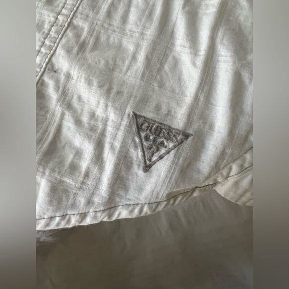 Guess Men White Utility Shirt Jacket Button Up Spring Cotton Lightweight Size M - Picture 2 of 11